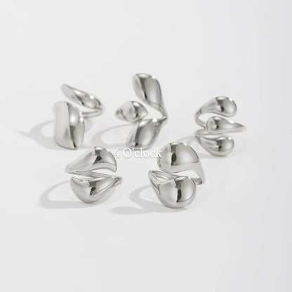 ✨RS104: Maximalistic Finger Ring Sets (Silver) - 5pcs (Full set adjustable)