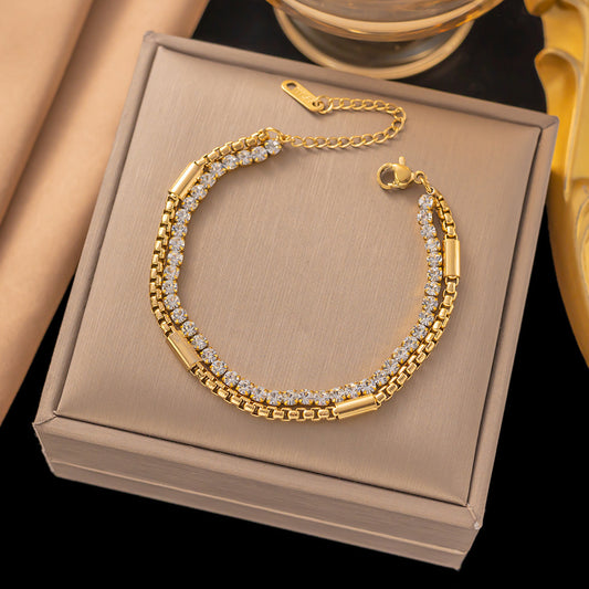B98: 18k Gold Plated Stainless Steel Minimalist Bracelet