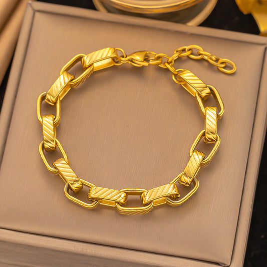 B96: 18k Gold Plated Stainless Steel Minimalist Bracelet