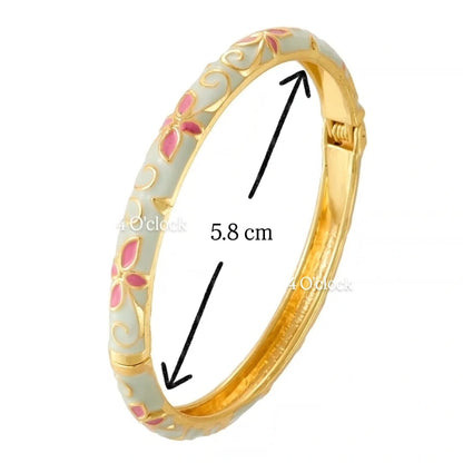 ✨🦢VC125: Vintage Victorian Enamel Bangles : Frosty Aurora 🌸🕯️