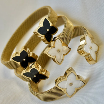 CB32: 18k Gold Plated Premium Stainless Steel Cuff Bangles