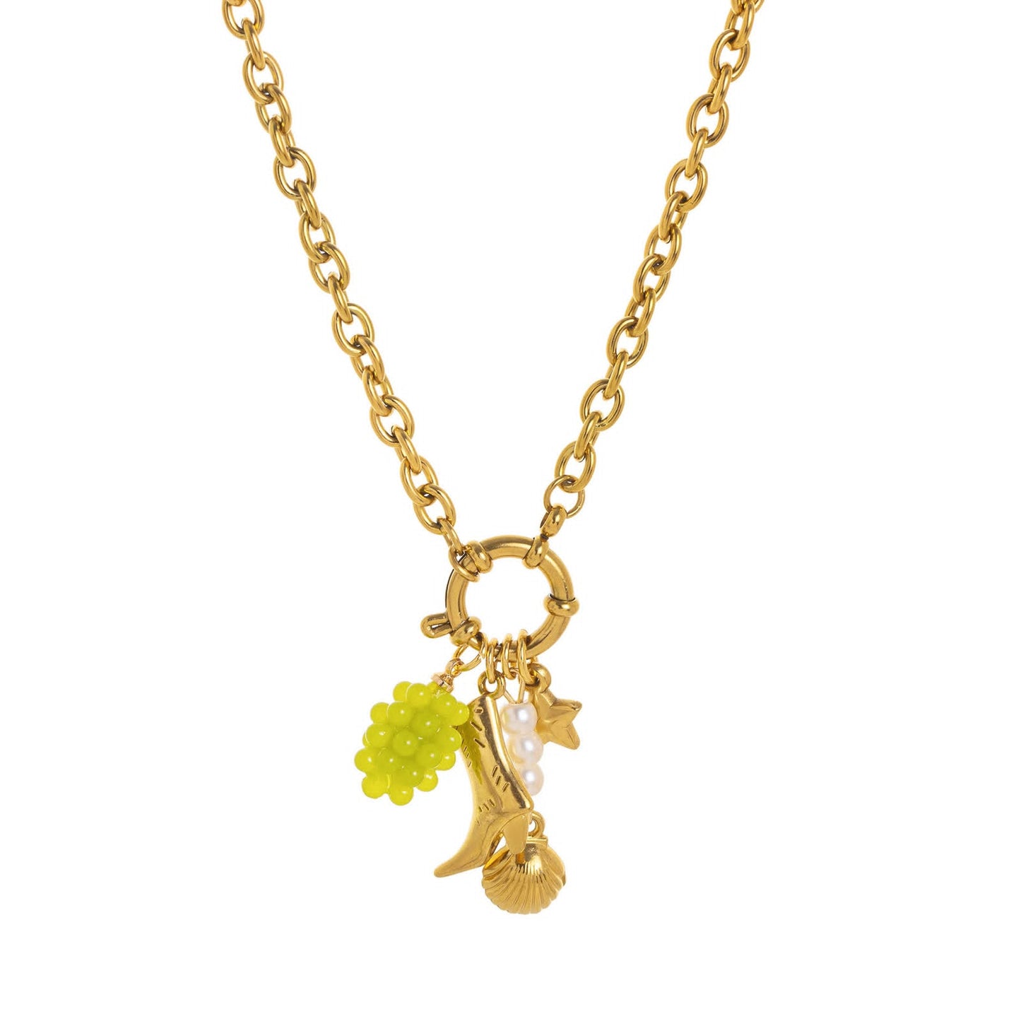 CN61: 18K Gold Plated Premium Stainless Steel Charm Necklace