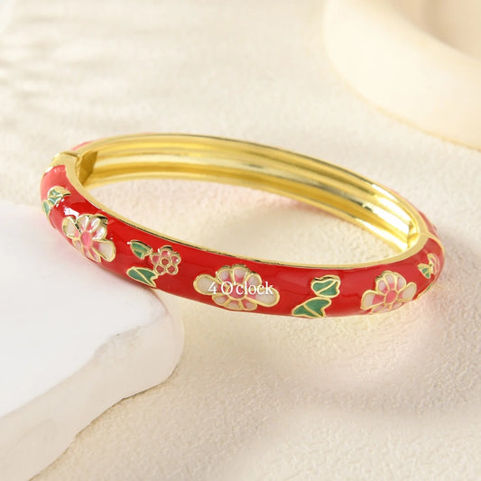 ✨🦢VC190: Vintage Victorian Enamel Bangles : Rosentine 🌸🕯️