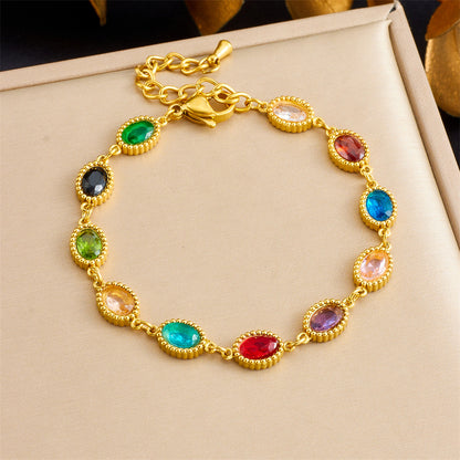 BN09: 18K Gold Plated Premium Stainless Steel Charm Bracelet