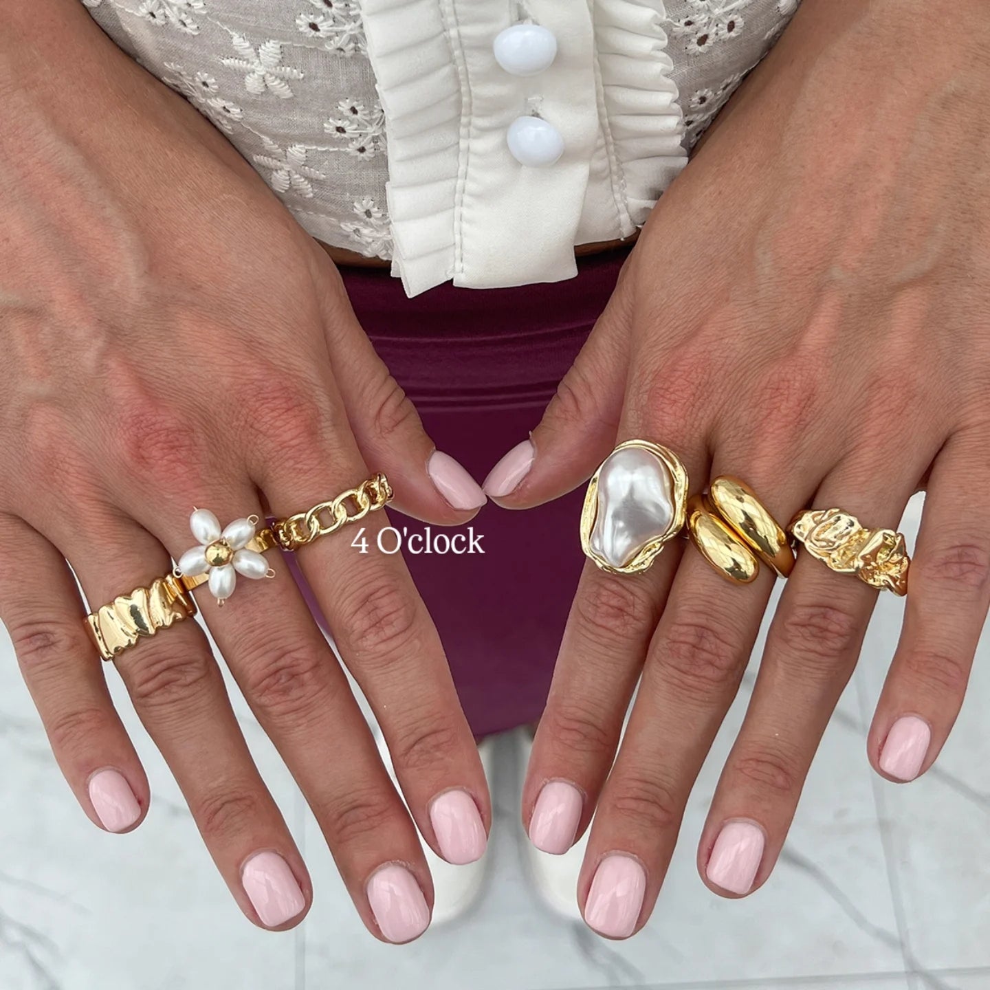 ✨RS109: Maximalistic Finger Ring Sets (Golden) - 6pcs (Adjustable-Non adjustable mixed sizes)