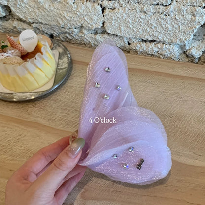 Pinteresty Soft Mesh Butterfly Hair Claws: Light purple