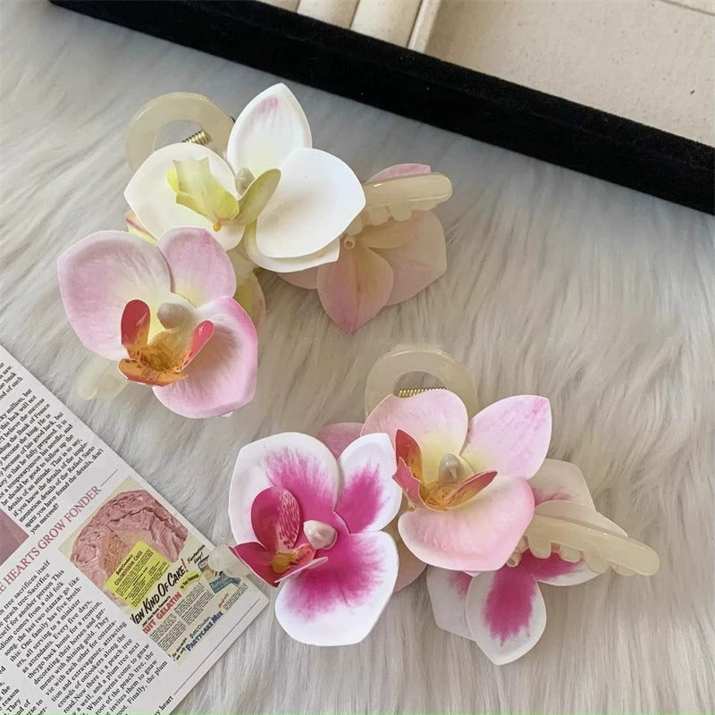 Orchid Bloom Hairclaws: Light Pink