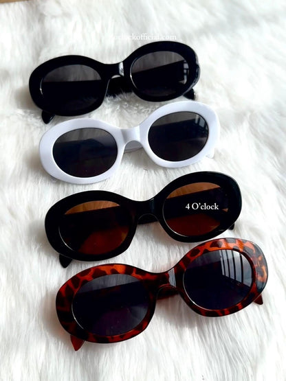 S14: Pinteresty High-End Brand Dupe Round Sunglasses - Leopard + Brown (with box)