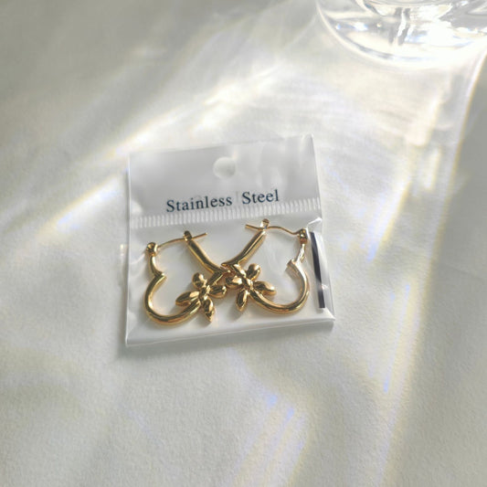 GE64: 18K Gold Plated Stainless Steel Ear Hoops