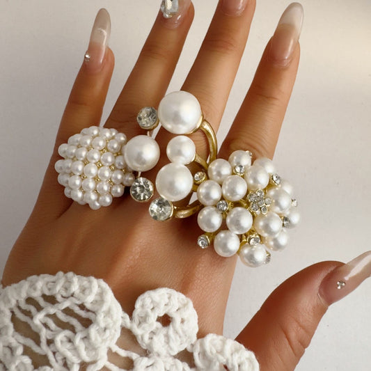 RS164: Maximalistic Finger Ring Sets (Golden) - 3pcs