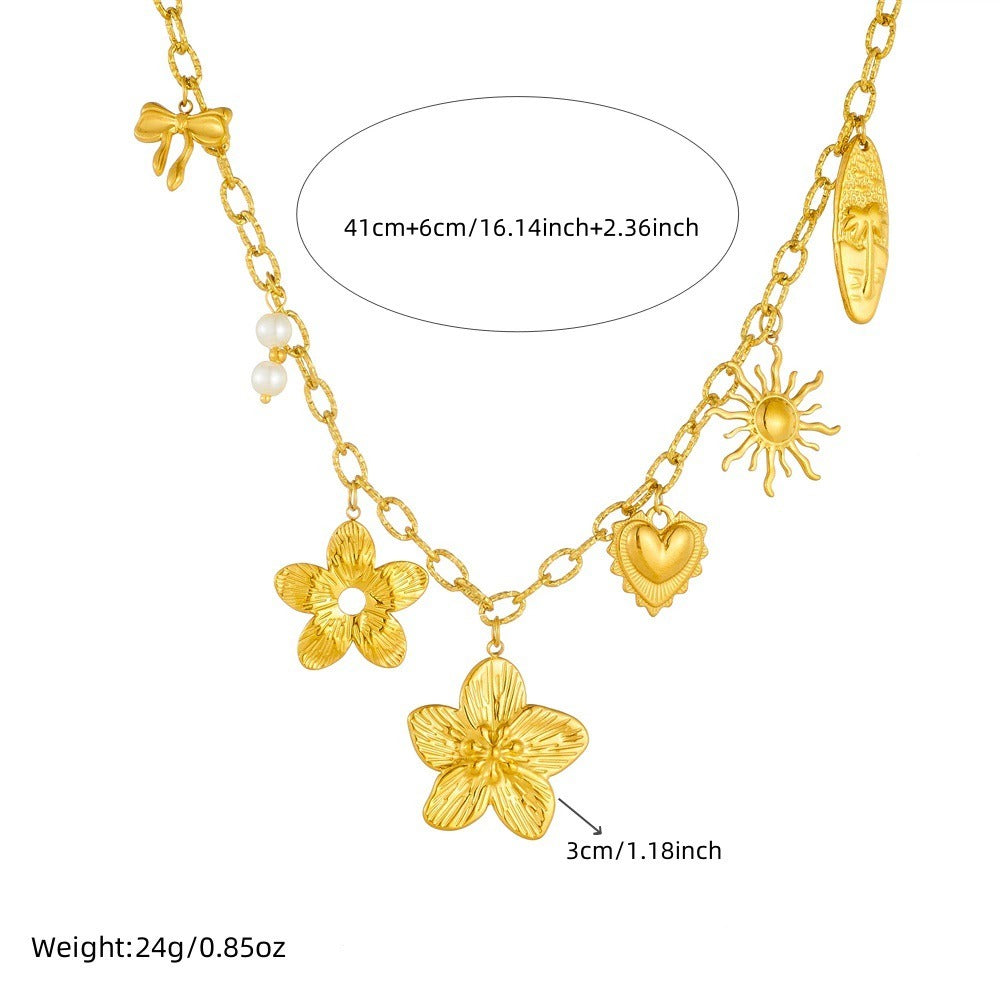 CN27: 18K Gold Plated Premium Stainless Steel Charm Necklace