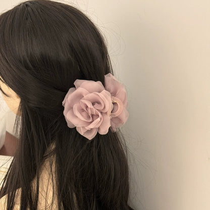 Pinteresty Mesh Rose Hairclaws: Pink