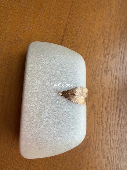 Velvet Leaf Clutch: White