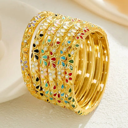 ✨🦢VC133: Vintage Victorian Enamel Bangles : Ocean Bliss 🌸🕯️