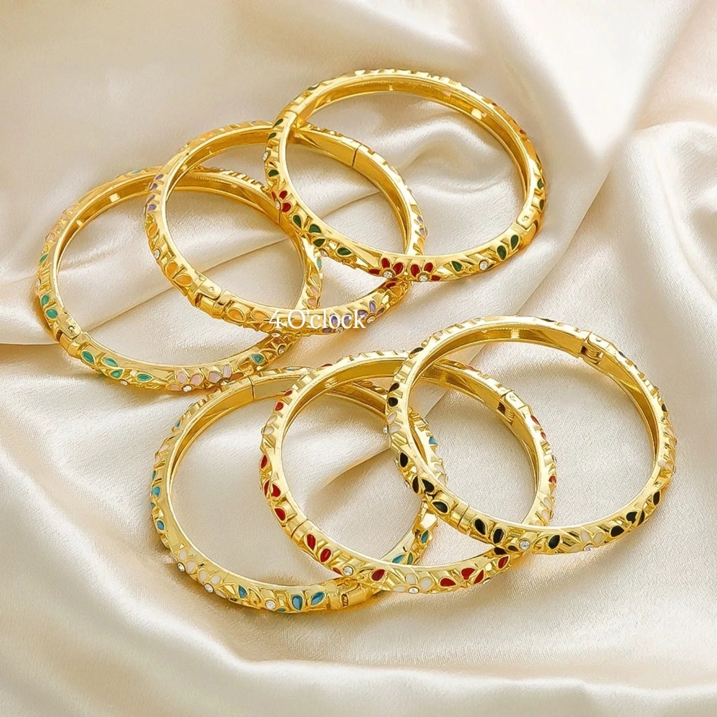 ✨🦢VC133: Vintage Victorian Enamel Bangles : Ocean Bliss 🌸🕯️