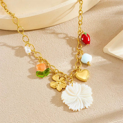 CN43: 18K Gold Plated Premium Stainless Steel Charm Necklace