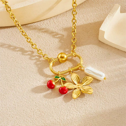 CN45: 18K Gold Plated Premium Stainless Steel Charm Necklace