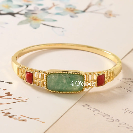 ✨🦢VC176: Vintage Victorian Enamel Bangles : Crimson Grove 🌸🕯️