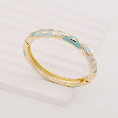 VC84: Vintage Victorian Enamel Bangles : Moonlit Ivory
