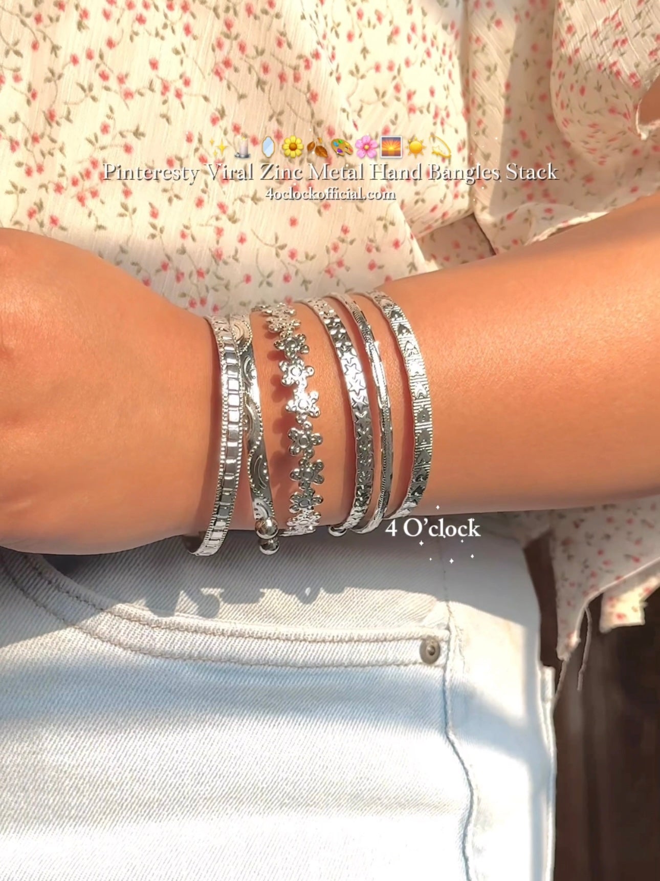 BOHO2: Boho Bangles: 6 pieces set (Silver)