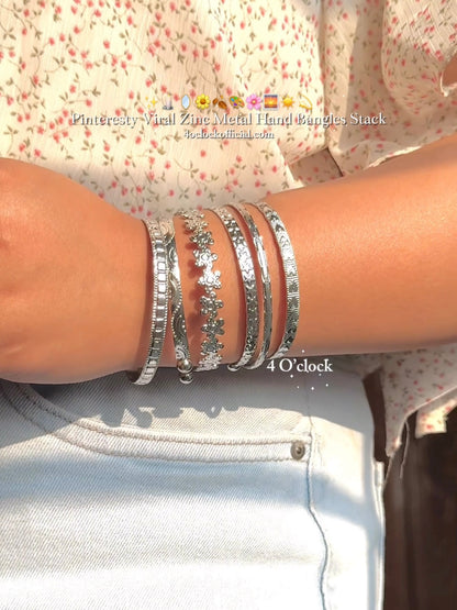 BOHO2: Boho Bangles: 6 pieces set (Silver)