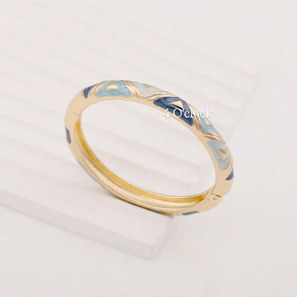 VC81: Vintage Victorian Enamel Bangles : Powder Sky
