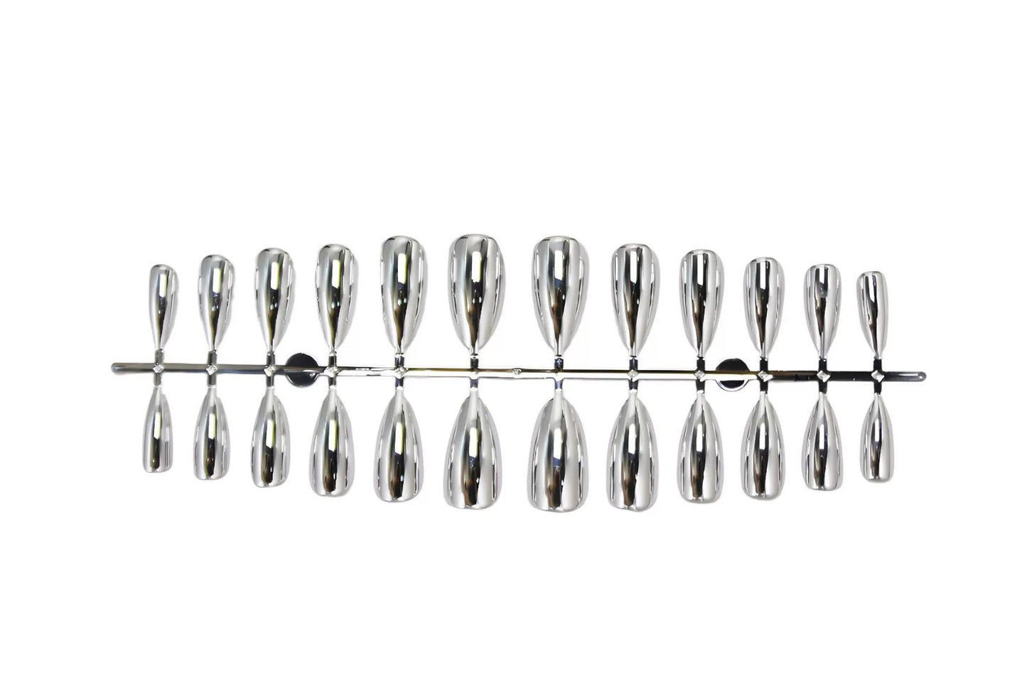 N32: Press On Nails: Cyber Chic (24 Pcs) - With FREE glue stickers.