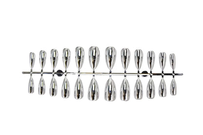 N32: Press On Nails: Cyber Chic (24 Pcs) - With FREE glue stickers.