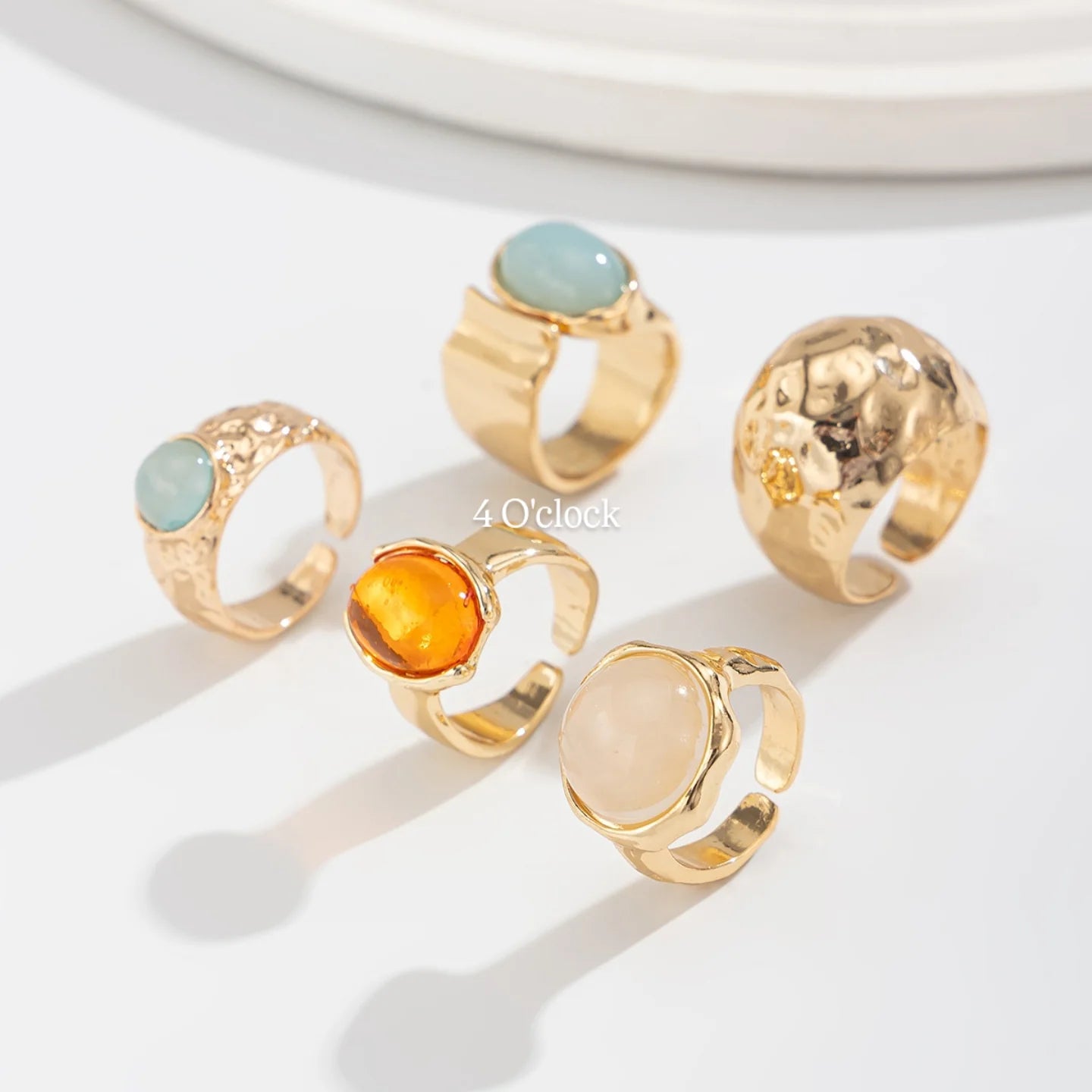 ✨RS75: Maximalistic Finger Ring Sets (Golden) - 5pcs (Full set adjustable)