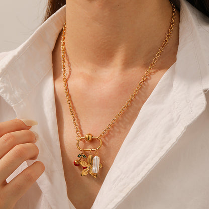 CN45: 18K Gold Plated Premium Stainless Steel Charm Necklace