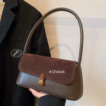 Leather Shoulder Bag: Brown