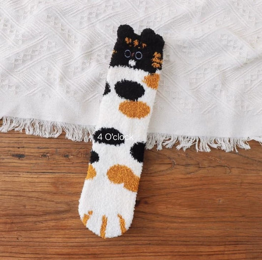 Cats/Bear Inspired Socks: Calico Cat
