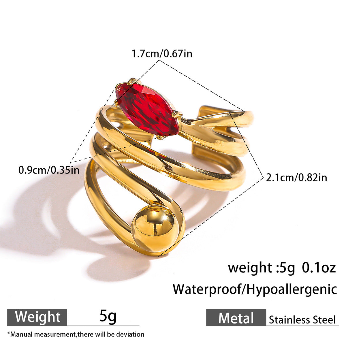 R394: Premium Stainless Steel Finger Ring