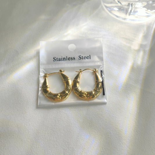 GE70: 18K Gold Plated Stainless Steel Ear Hoops