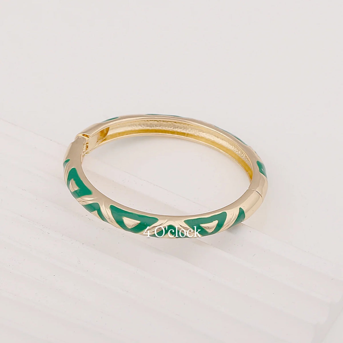 VC83: Vintage Victorian Enamel Bangles : Seafoam Whisper