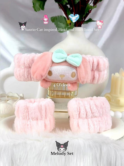 🫧🎀Sanrio Themed Head and Handband Set: Melody Set🫧✨