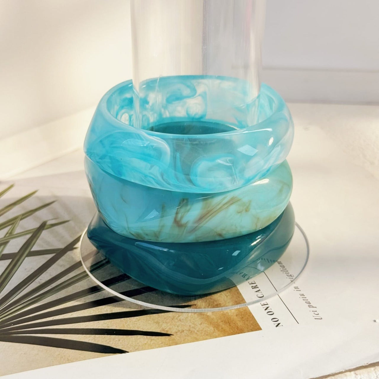 HC174: Trendy Resin Bangle Set (3pcs)