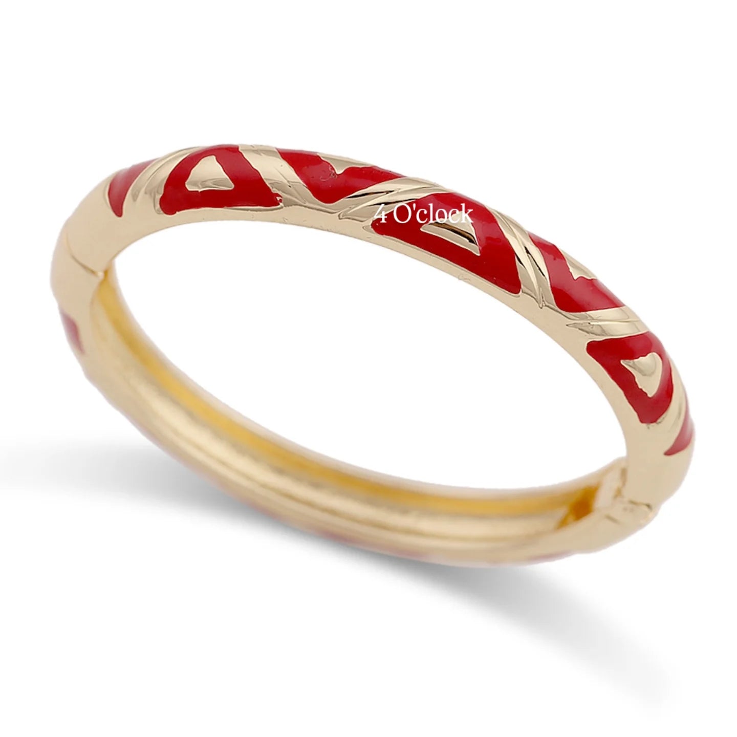 ✨🦢VC87: Vintage Victorian Enamel Bangles : Crimson Velvet 🌸🕯️