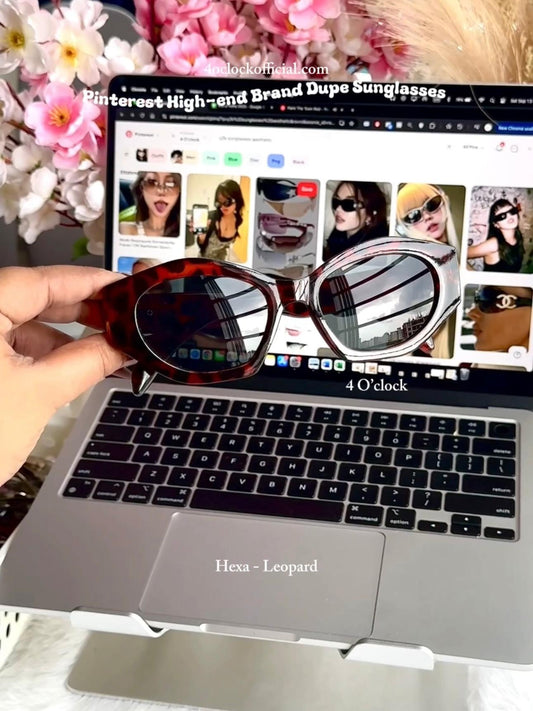 S21: Pinteresty High-End Brand Dupe Sunglasses - Leopard (with box)