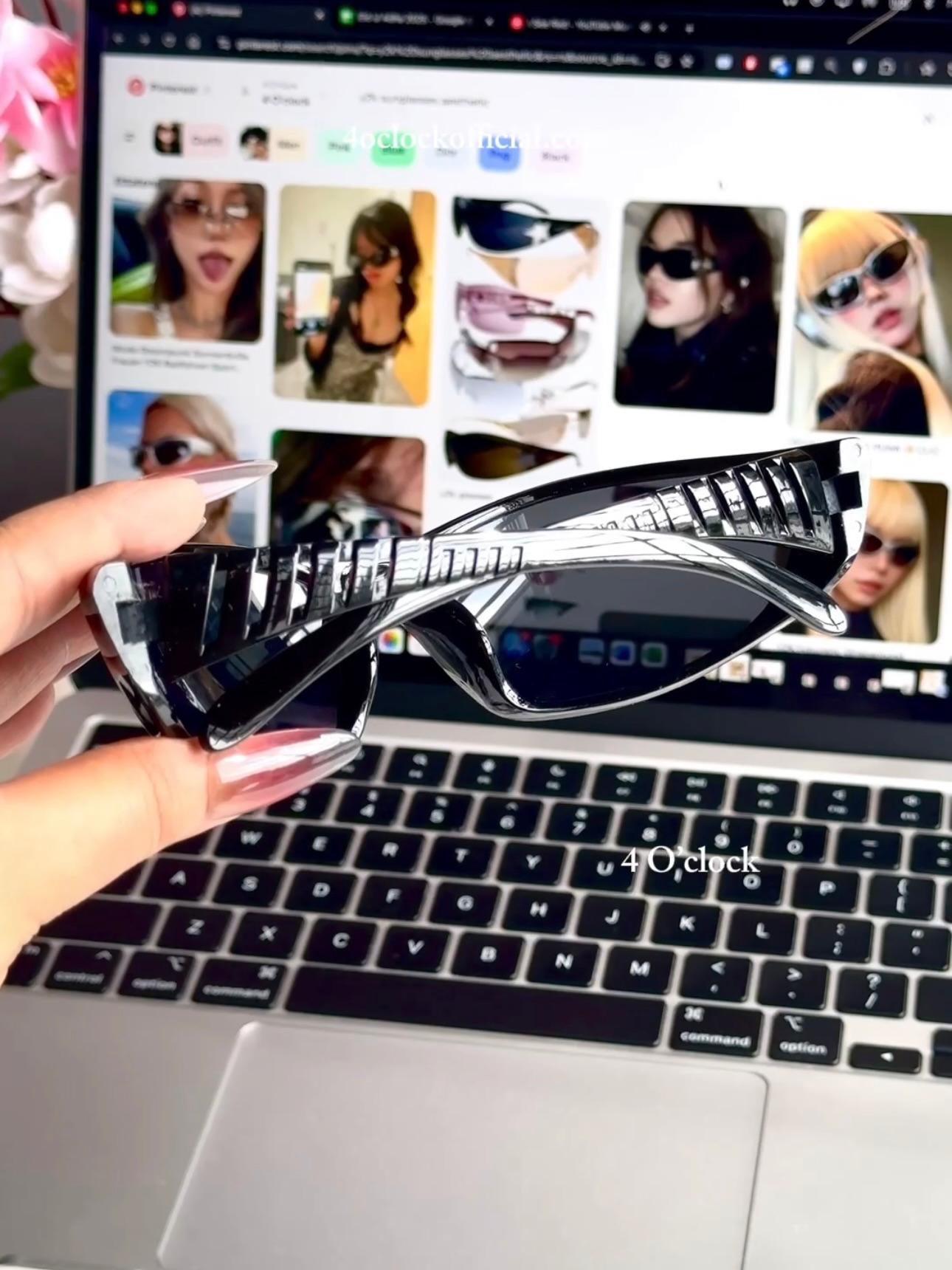 S01: Pinteresty Y2k Sports Sunglasses - Black (with box) Unisex