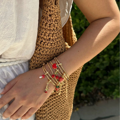 BN56: 18K Gold Plated Premium Stainless Steel Charm Bracelet