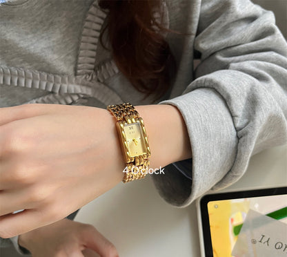 W08: IEKE Branded Wrist Watch: Golden (WITH BOX)