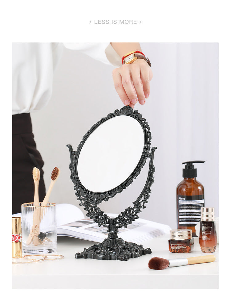 M25: Vintage Mirror: Vintage Oval: Black