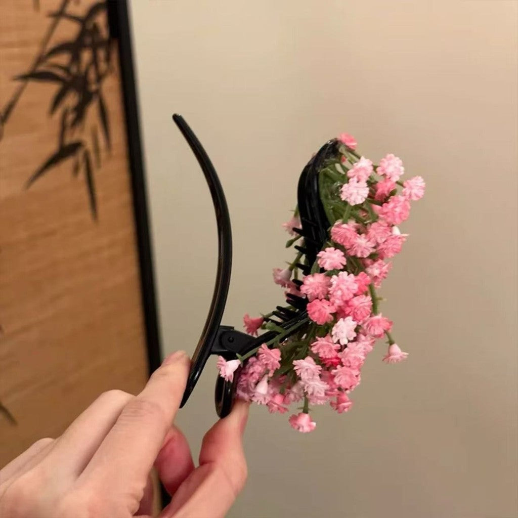 Gypsophila Hair Clip: Pink