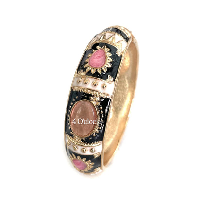 VC212: Vintage Victorian Enamel Bangles : Midnight Rose