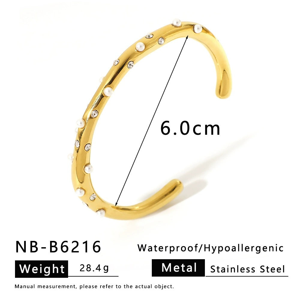 CB22: 18k Gold Plated Premium Stainless Steel Cuff Bangles