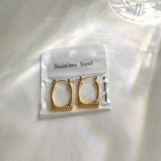 GE68: 18K Gold Plated Stainless Steel Ear Hoops