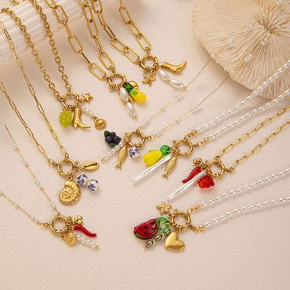 CN60: 18K Gold Plated Premium Stainless Steel Charm Necklace