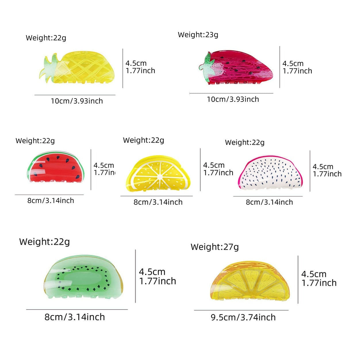 Fruit Themed Hair Clips: Strawberry