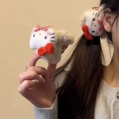 Hello Kitty Plushy Hairclaws: Red